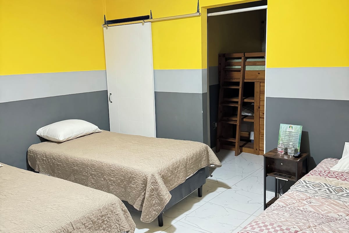 2 habitaciones y sábanas de algodón egipcio