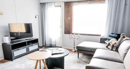 Family- and pet-friendly, cozy 2-bedroom apartment with sauna in Ranua downtown
