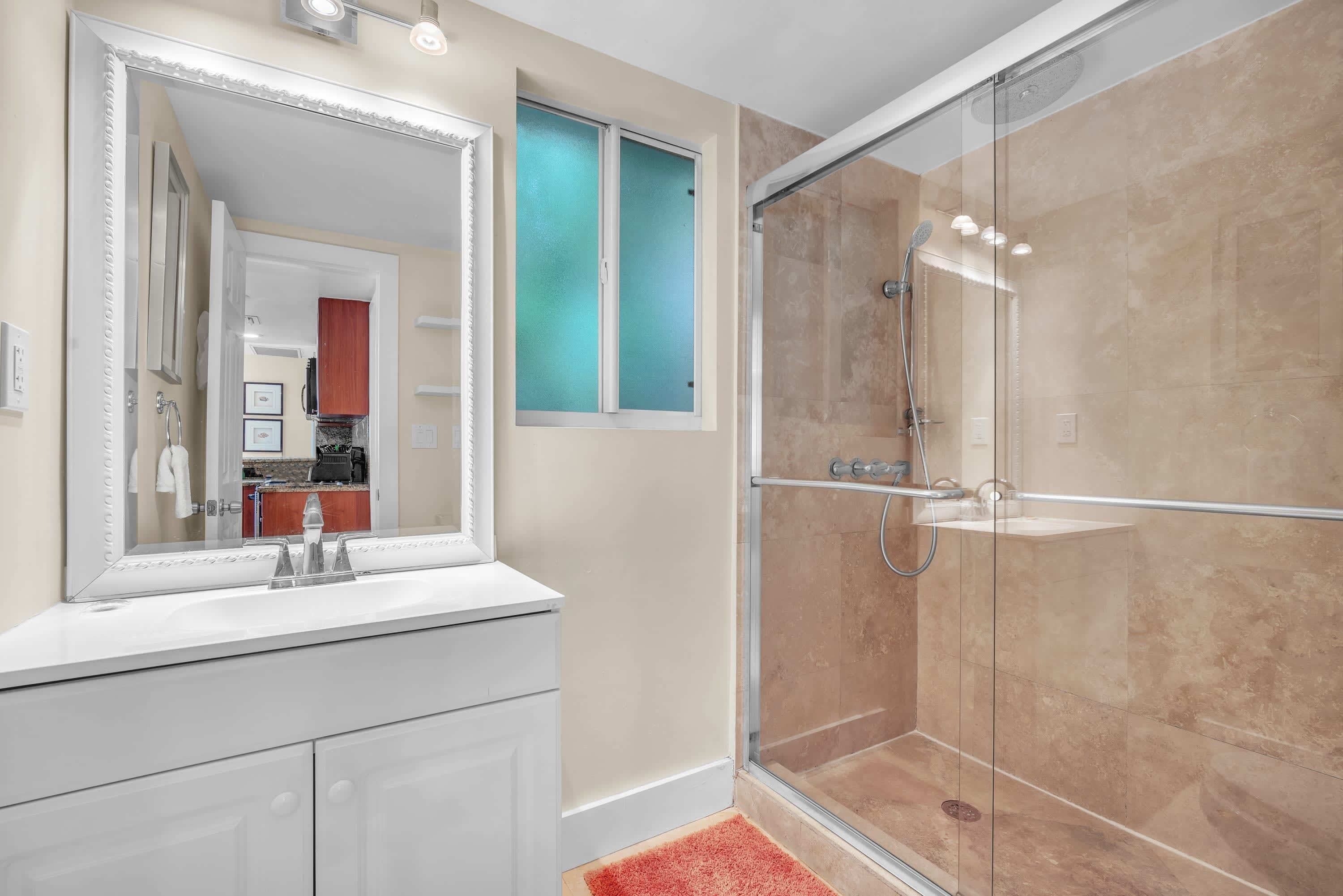Shower, hair dryer