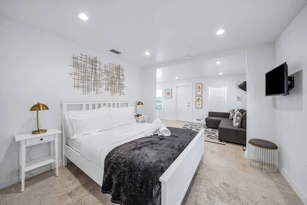 1 soverom, strykejern/-brett, wi-fi og sengetøy