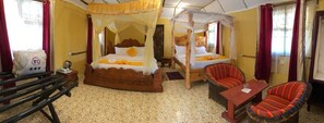 Executive Twin Room | Individually furnished, desk, laptop workspace, bed sheets - Explore Mara Camp (Maasai Mara)