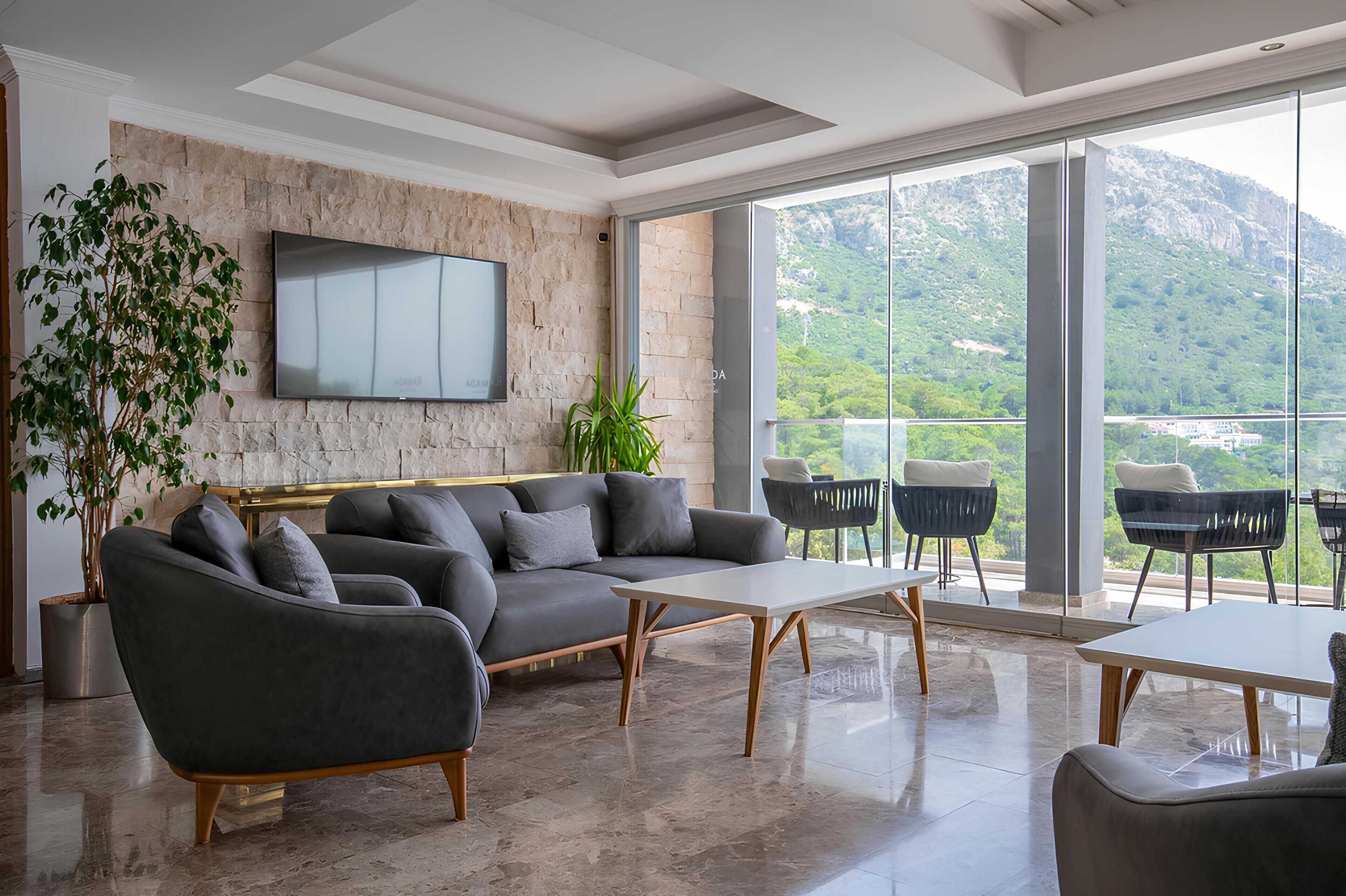 Siddeområde i lobbyen