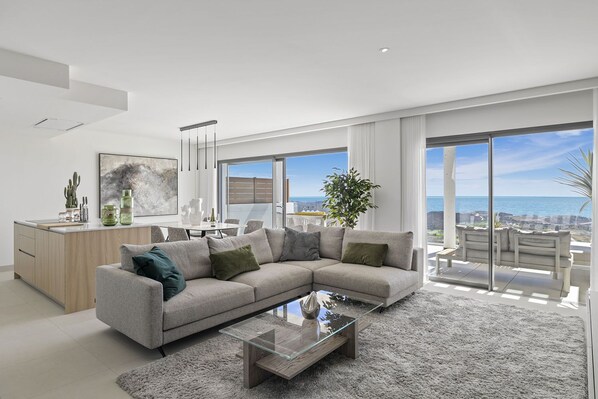 Living area - Nieuwbouw 2 Slpk Appartement Prachtig Uitzicht (Mijas)