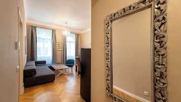 City Apartment, 1 Bedroom | Select Comfort beds, in-room safe, desk, laptop workspace