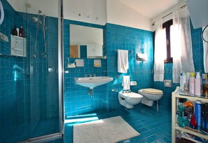 Dusche, Haartrockner, Bidet, Handtücher
