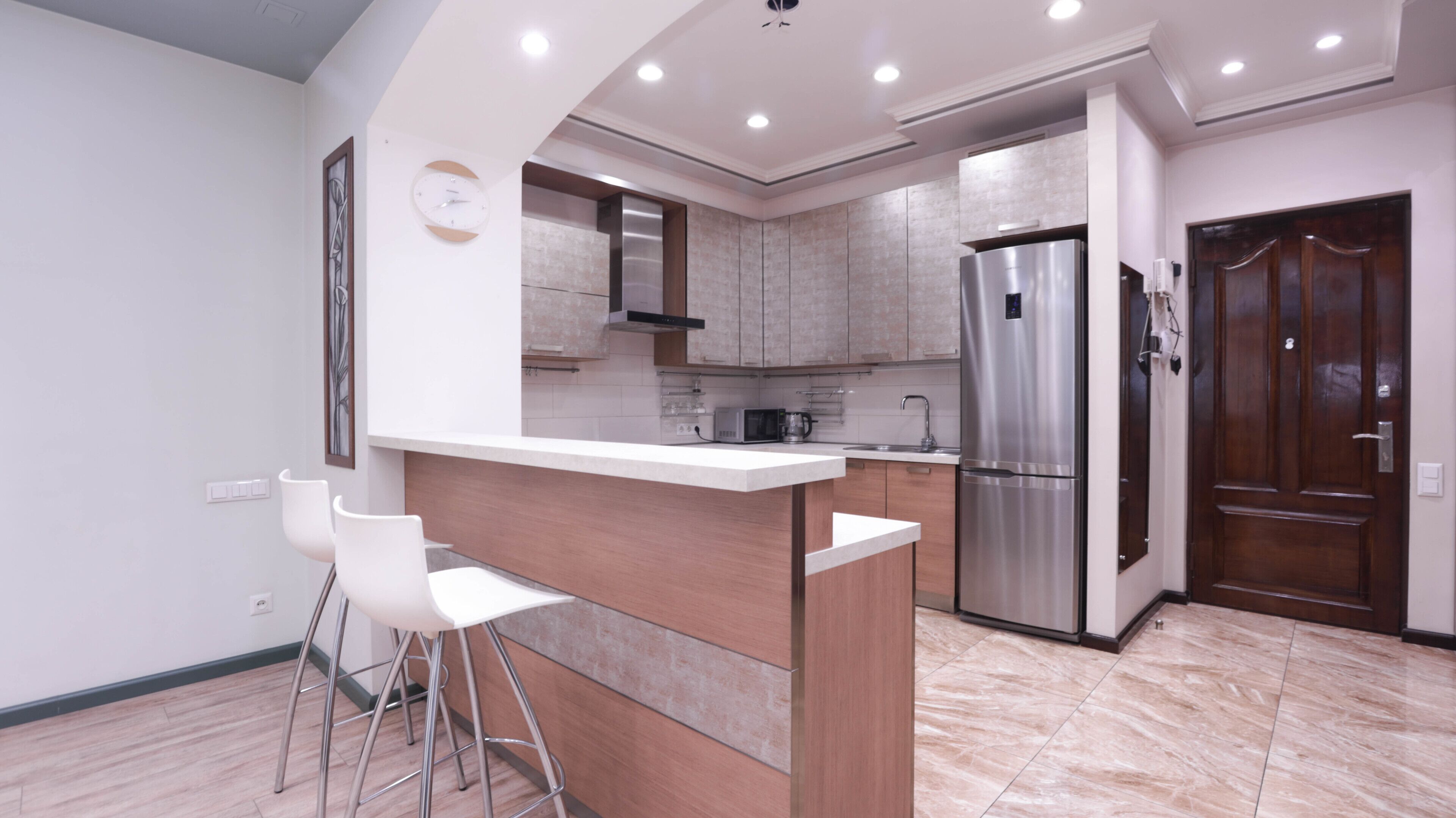 Economy-lejlighed | Privat køkken | Køleskab, kogeplade, bordgrill, køkkentøj/tallerkener/redskaber