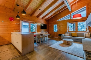 Living area - Chalet Soleada With Fireplace and Terrace for 5 (Mesocco)