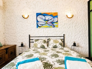 1 bedroom, iron/ironing board, travel crib, free WiFi