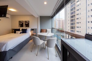 Estúdio, 1 cama de casal | Roupas de cama antialérgicas, individualmente decorados