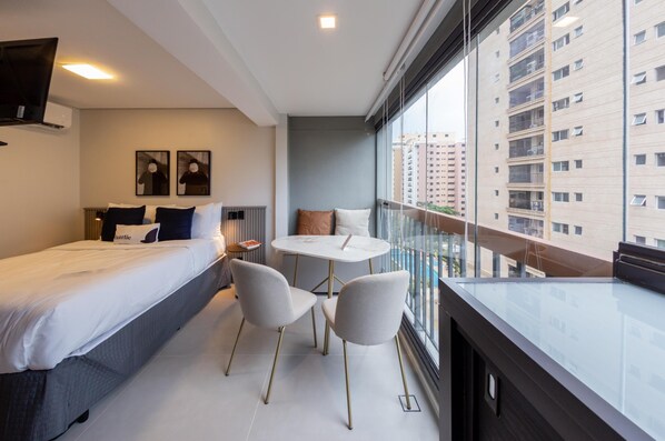 Studio Basic, 1 Tempat Tidur Double | Seprai antialergi, didekorasi berbeda-beda, dan Wi-Fi gratis