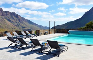 A heated pool - Villa Fataga - Unique villa with heated pool (Fataga)