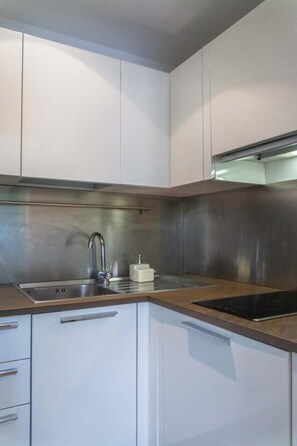 Leilighet – classic | Eget kjøkken | Kjøleskap, kokeplater og kjøkkenutstyr