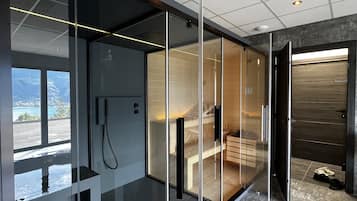 Sauna, hot tub, steam room, massages