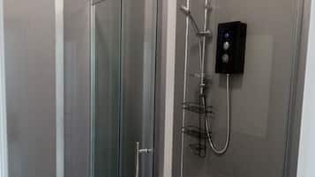 Hair dryer, towels, toilet paper