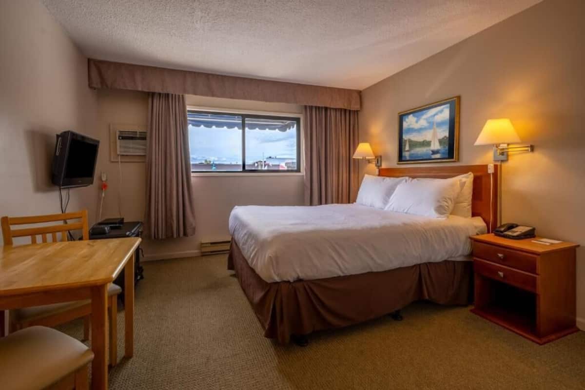 Standaard studio, 1 queensize bed, kitchenette, uitzicht op stad | Hypoallergeen beddengoed, een bureau, verduisterende gordijnen
