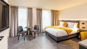 In-room safe, desk, blackout curtains, soundproofing