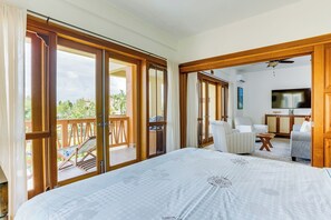 2 bedrooms, in-room safe, iron/ironing board, travel cot