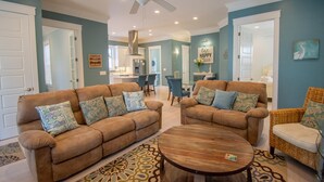 House, Multiple Beds, Balcony, Garden View | Living area - 903 Marsh Dunes (Fripp Island)