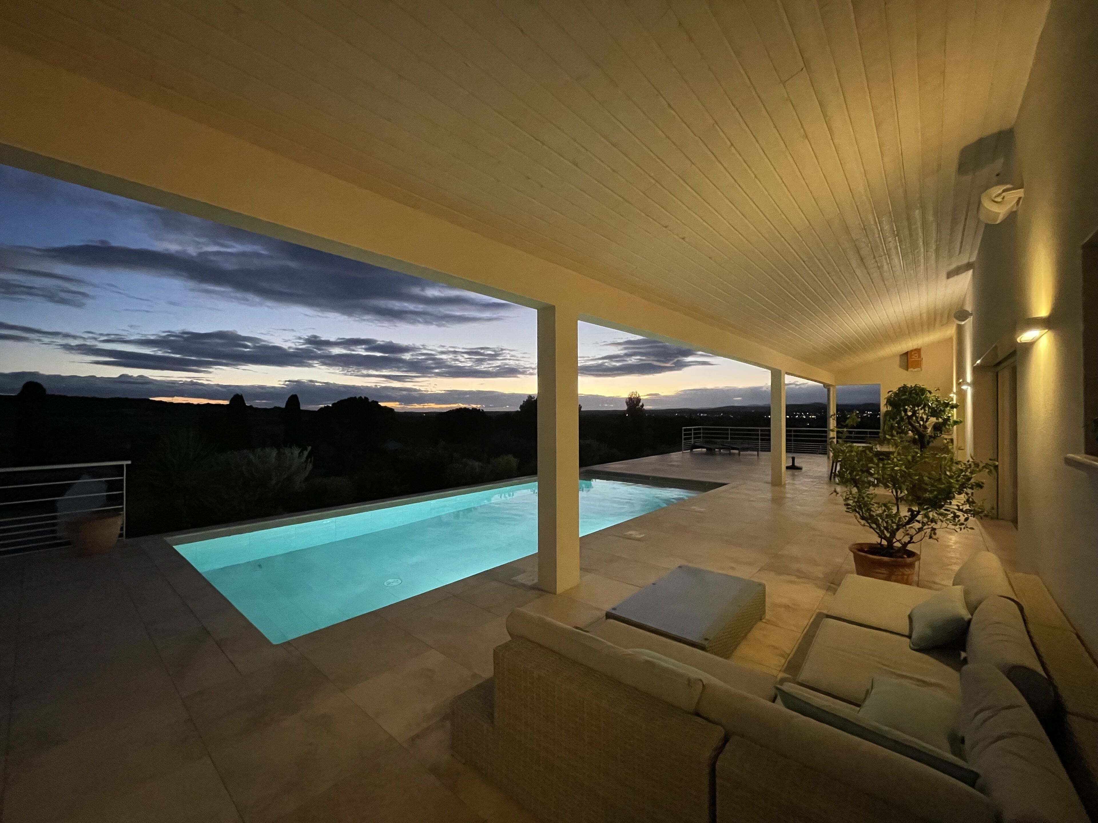 Piscine extérieure, piscine chauffée