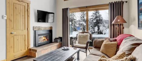 TV, fireplace, offices