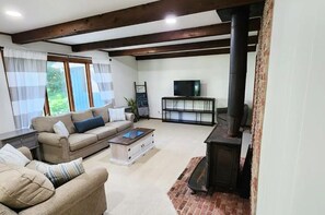 TV, lareira, monitores de computador