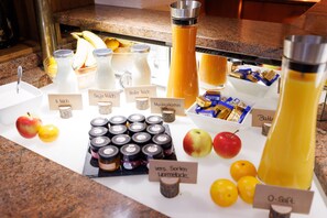 Daily self-serve breakfast for a fee