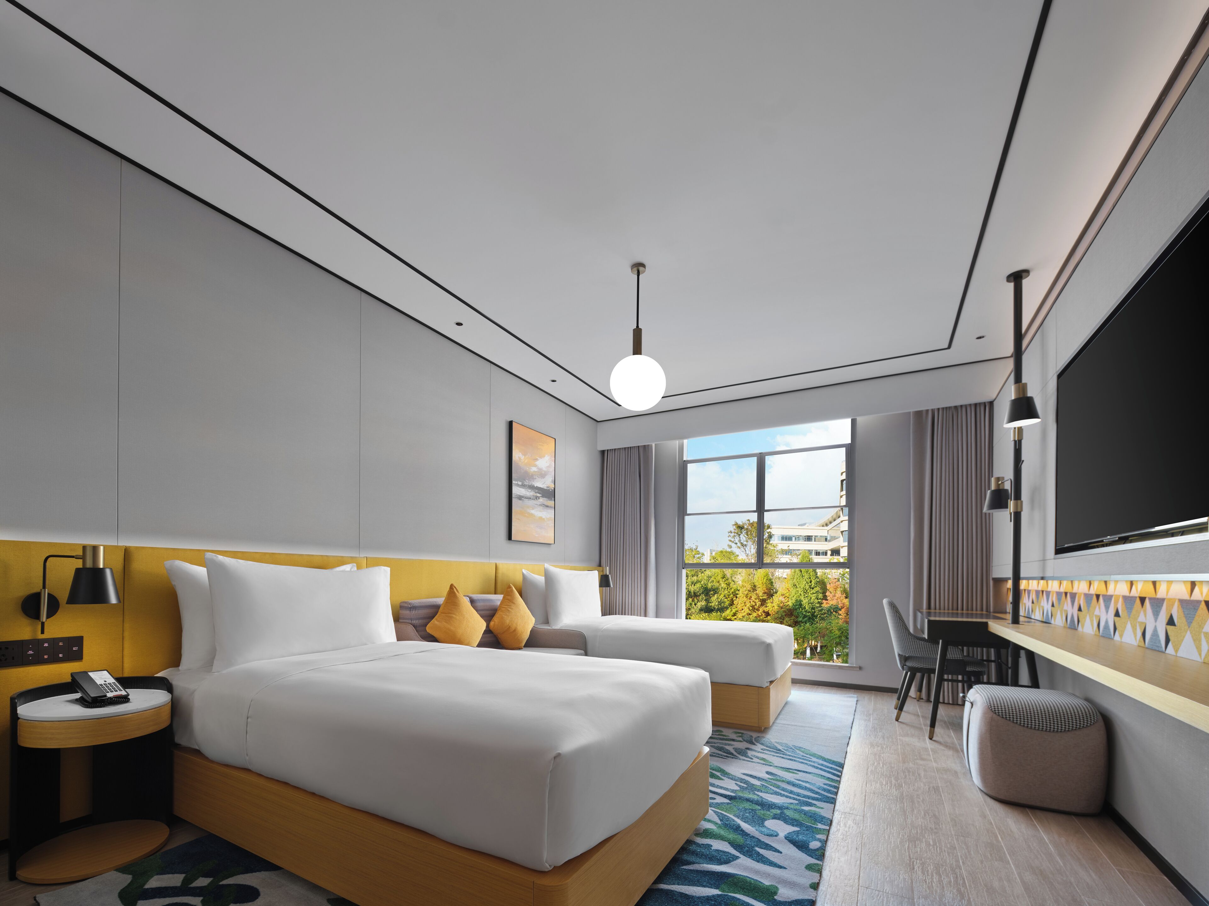 Habitación, 2 camas individuales, vistas a la montaña | Ropa de cama de alta calidad y edredones de plumas