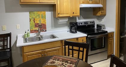 2 bedroom apartment in downtown Zumbrota. Sleeps 4-6.