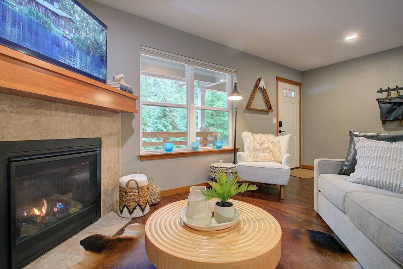 TV connectée, cheminée