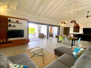 Living area - Villa Avec Roof top vue mer (sainte anne)