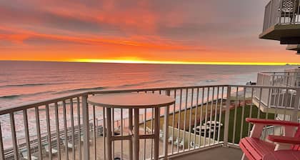 Direct oceanfront Stunning sunrises Heated pool pets under 20lbs stay free.