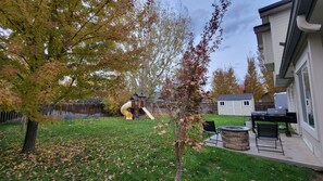 Property grounds - Family oriented, kid friendly with snow gear, large backyard and playset. (Meridian)