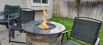 Family oriented, kid friendly with snow gear, large backyard and playset.