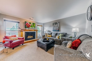 TV, fireplace - On Mountain Time | Upscale Townhome Retreat w/ Cozy Nights & Outdoor Adventure Nearby (Alto)