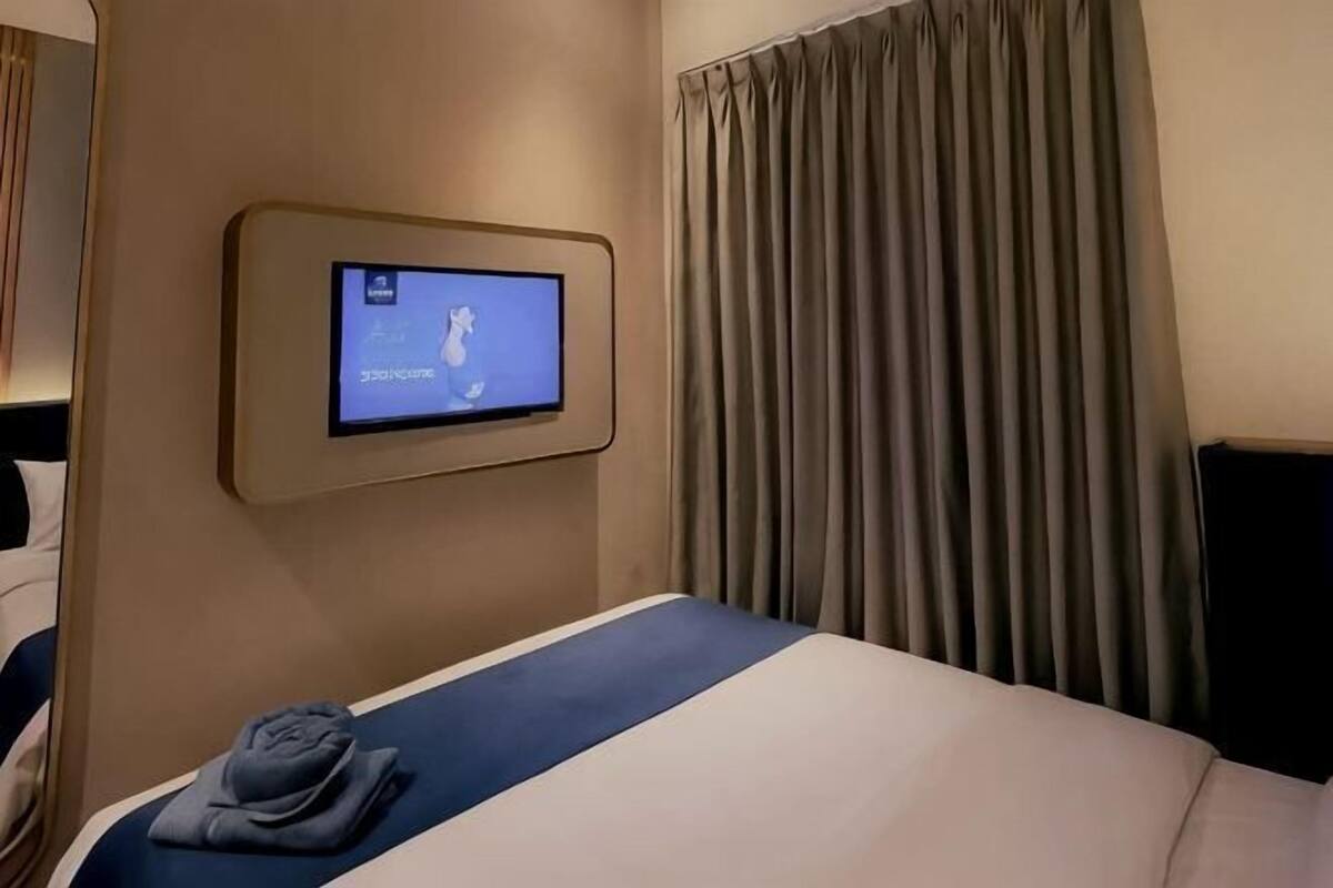 Blackout curtains, soundproofing, iron/ironing board (on request)