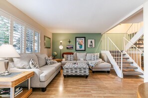 Een televisie, een open haard, een dvd-speler en boeken