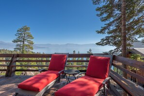 Terrace/patio - Breathtaking Mountain/Lake View, A Frame, Dogs OK- Nightingale Lakeview (Carnelian Bay)