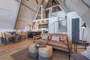 TV, fireplace - Breathtaking Mountain/Lake View, A Frame, Dogs OK- Nightingale Lakeview (Carnelian Bay)