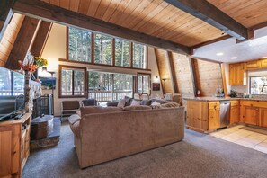 Fernseher, Kamin, DVD-Player