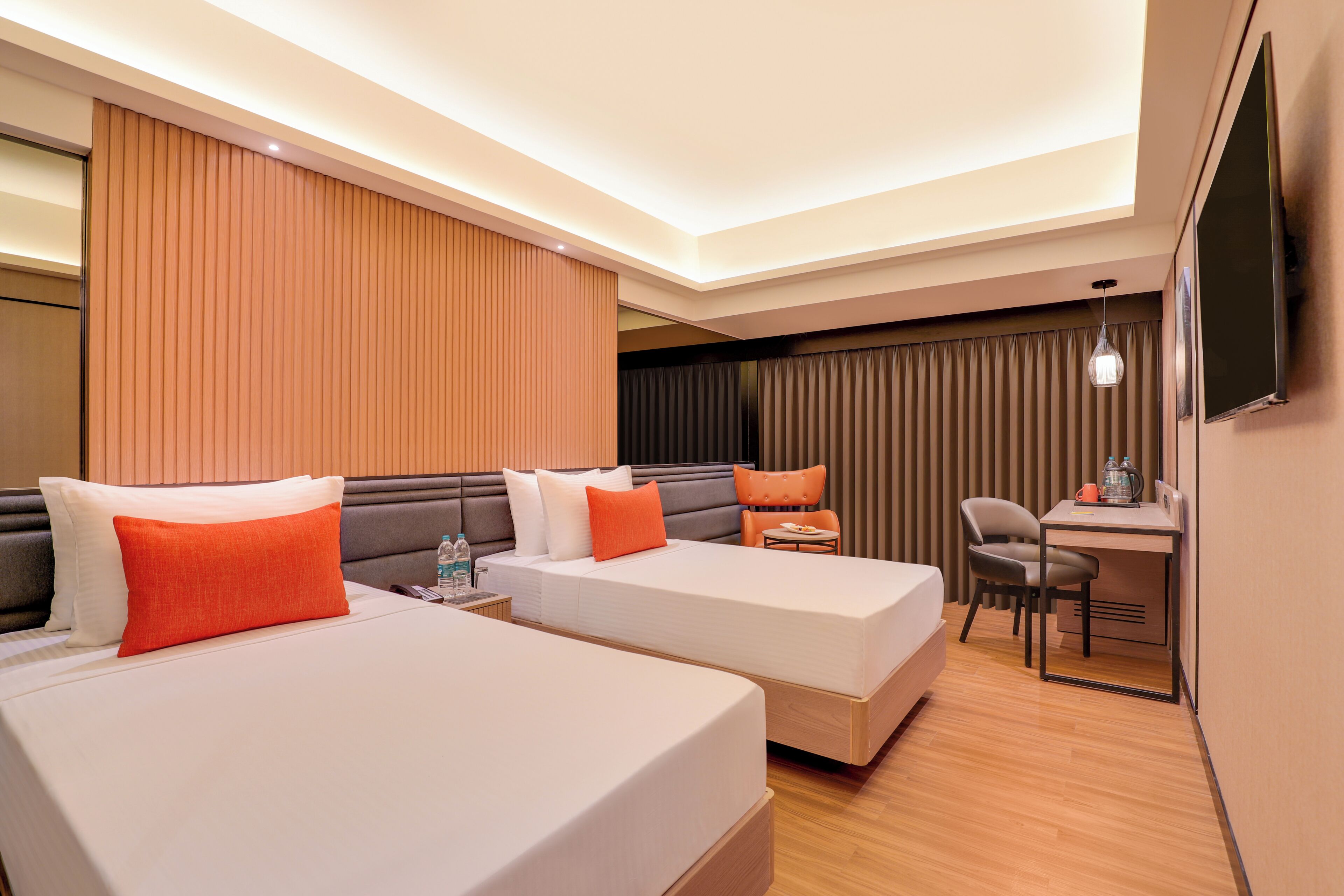 Minibar, laptop workspace, free WiFi, bed sheets