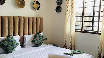 Individually decorated, individually furnished, laptop workspace