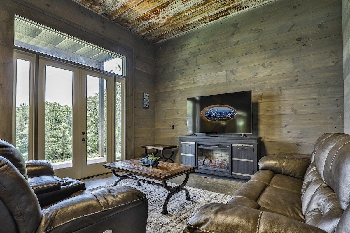 Smart TV, fireplace, video games, foosball