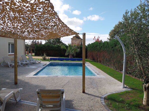 Outdoor pool, a heated pool