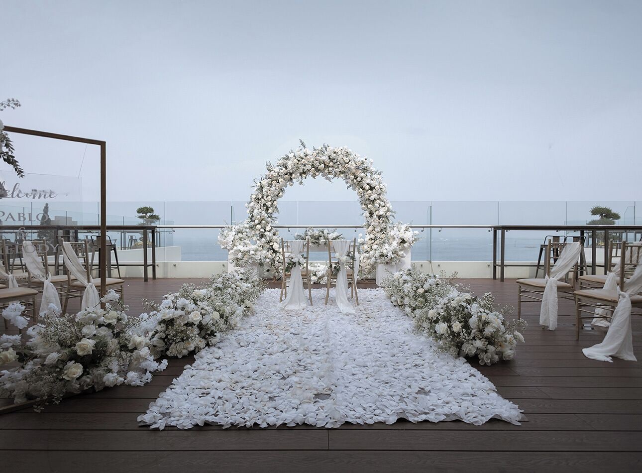 Outdoor wedding area