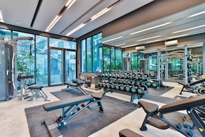 Appartement, 1 chambre, accessible aux personnes à mobilité réduite, balcon | Salle de remise en forme