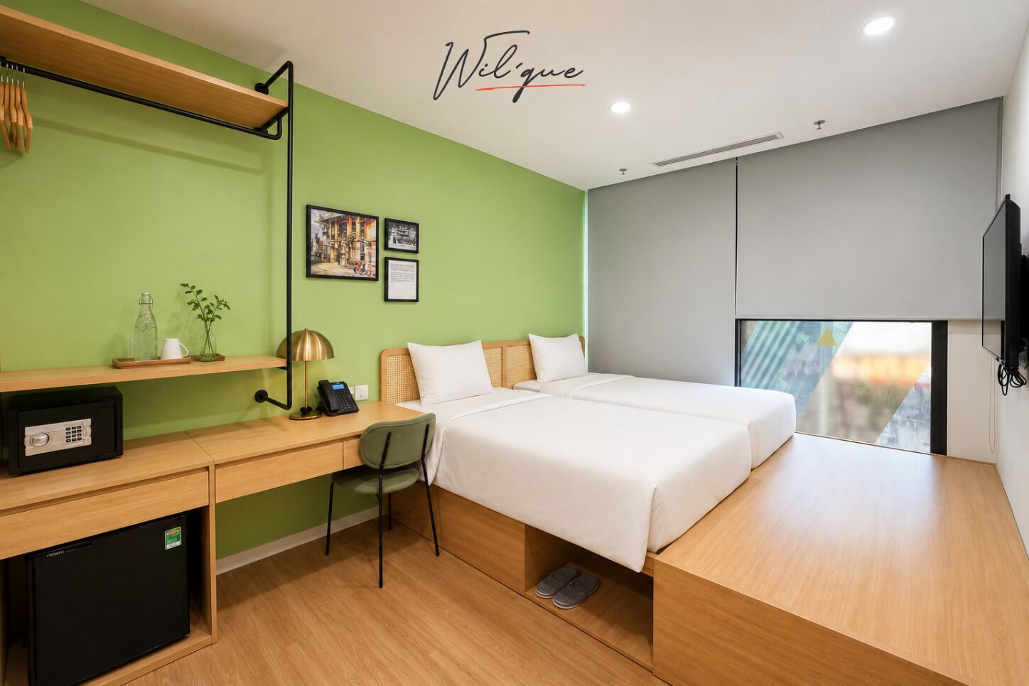 Habitación Deluxe con 2 camas individuales, vistas a la ciudad | Sábanas de algodón egipcio y ropa de cama de alta calidad