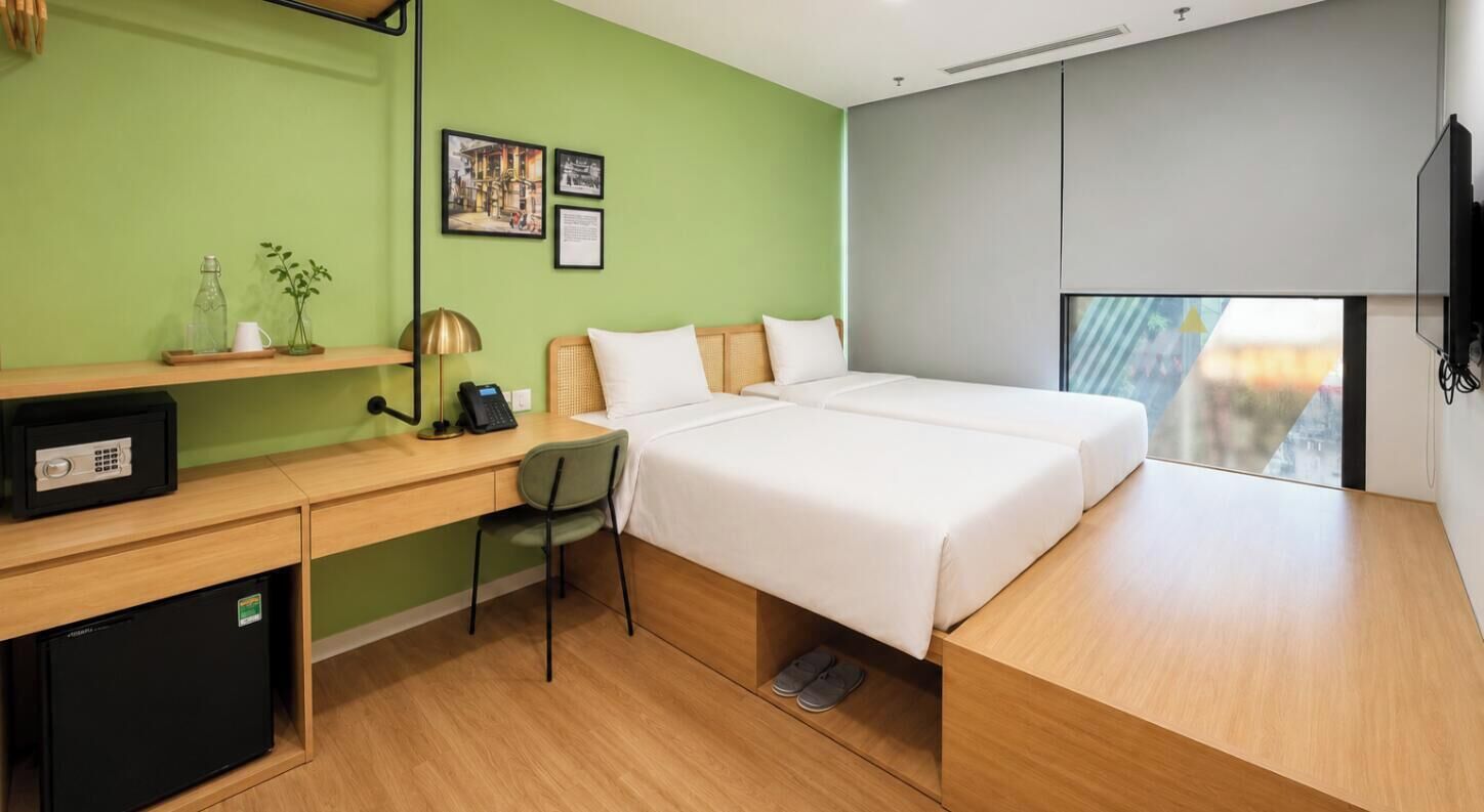 Deluxe Twin City View | Egyptian cotton sheets, premium bedding, memory-foam beds, in-room safe
