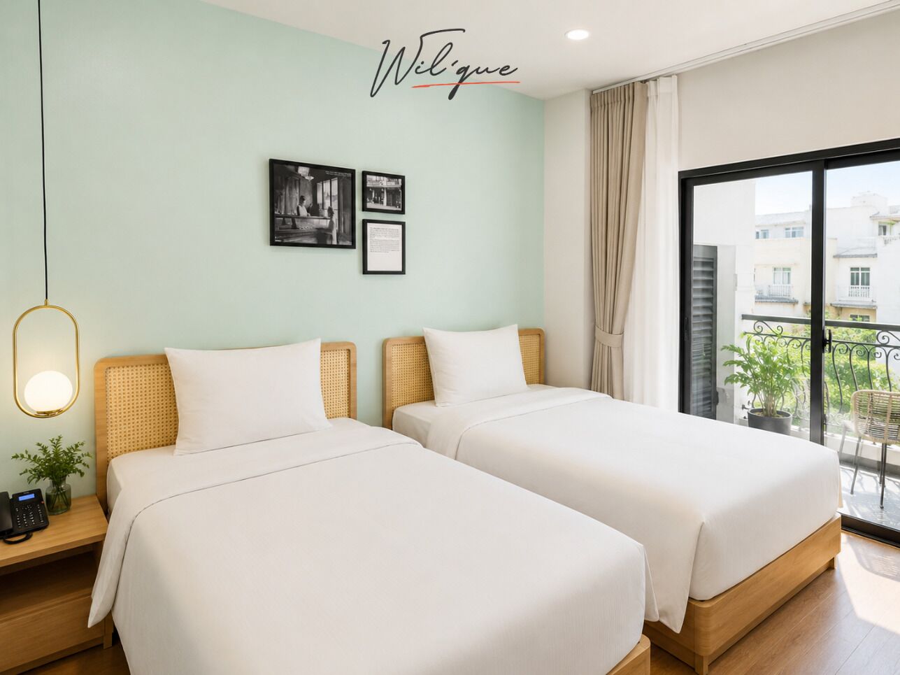 Habitación ejecutiva con 2 camas individuales, balcón, vistas a la ciudad | Sábanas de algodón egipcio y ropa de cama de alta calidad