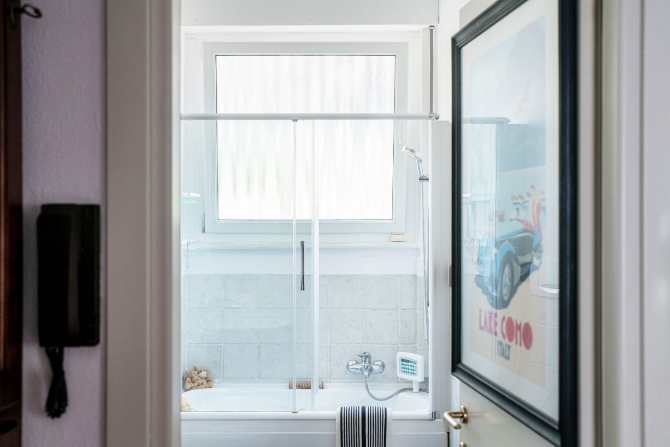 Shower, hair dryer, bidet, shampoo
