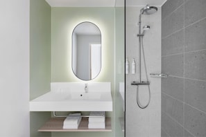 Regadera, regadera tipo lluvia, amenidades de baño gratuitas
